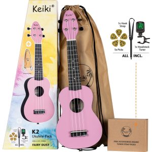 Ortega Keiki K2-FYD Sopran Ukulele Pack - Fairy Dust