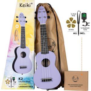 Ortega Keiki K2-LAF Sopran Ukulele Pack - Lavender Field