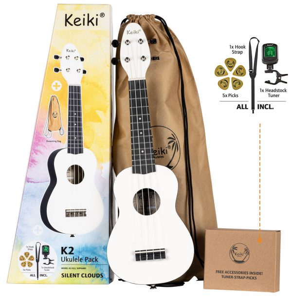 Ortega Keiki K2-SCL Sopran Ukulele Pack - Silent Clouds