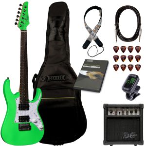 Magna M3 GR børne el-guitar pakke 1 grøn