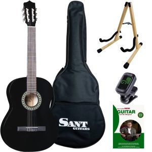 Sant CL-50-BK spansk guitar sort, pakkeløsning