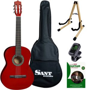 Sant CL-50-RD spansk guitar rød, pakkeløsning