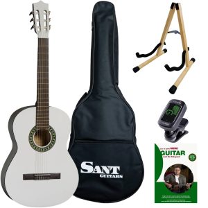 Sant CL-50-WH spansk guitar hvid, pakkeløsning