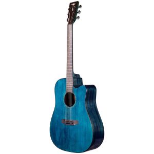 Tyma D-3CE CB western-guitar blå